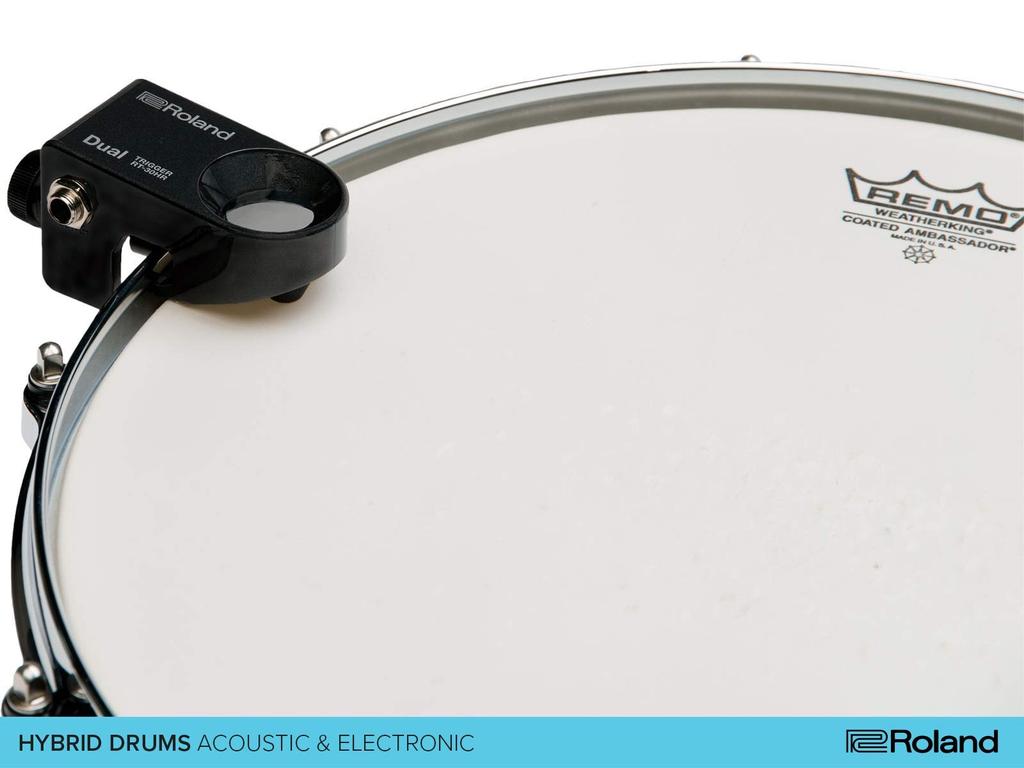 Roland Snare Drum Trigger Hybrid Easy Installation RT-30HR - Drum,