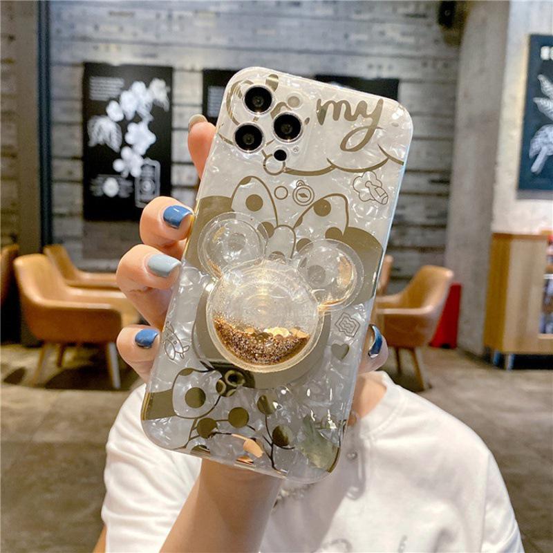 

Cartoon Glitter Stand Protective Case for iPhone 12-16 Pro Max iPhone 12 Pro (6.1 )