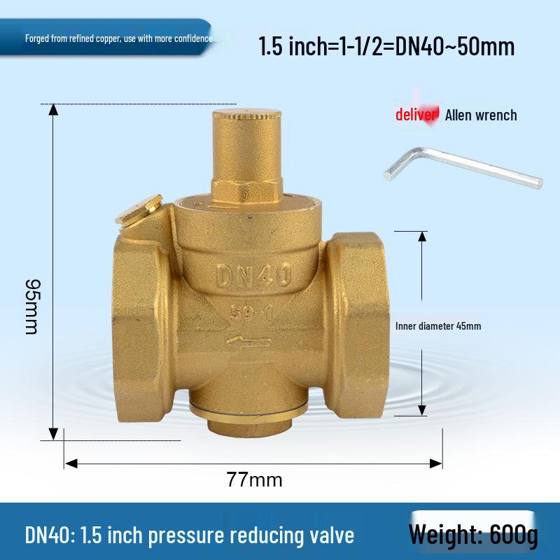 Adjustable Brass Water Pressure Reducing Valve for Heaters & Purifiers