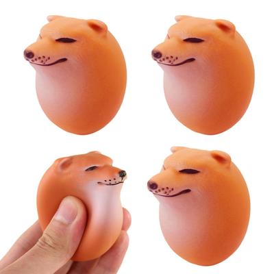 1/2/3/4 Pièces Shiba-Inu Jouet Œuf Mou Rebond Lent Soulagement du Stress Anxiété Portable Enfants Adolescents