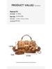 2025 Autumn/Winter Women's Retro High-End Print Crossbody Bag