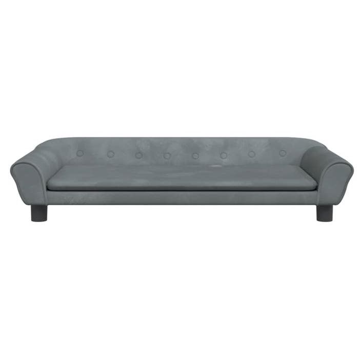 VidaXL Canapé pour enfants gris foncé 100x50x26 cm velours, mini canapé, mini canapé-chaise, mini canapé pour enfants, 3196395