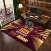 Tappeto in Cristallo Vellutato Personalizzato Queensland Maroons, Tappeto Morbido Antiscivolo con Testo Nome Personalizzato per Soggiorno Camera da Letto