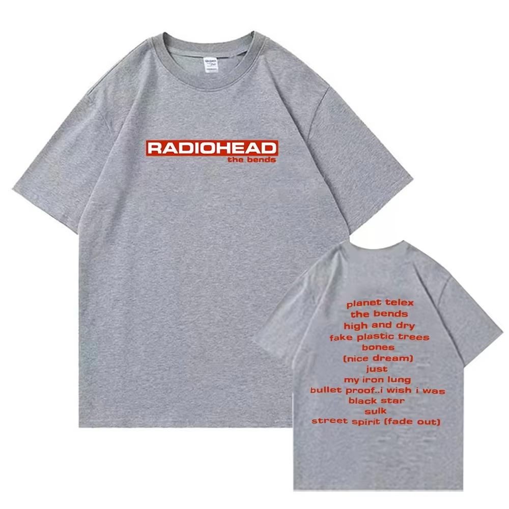 Radiohead Music Band Printing Tshirts Cotton High Quality Spring Teeshirt Short Sleeve Women Mens Streetwear Tshirts Clothing