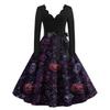 Women's Halloween Printed Long Maxi Dress for Costume Party