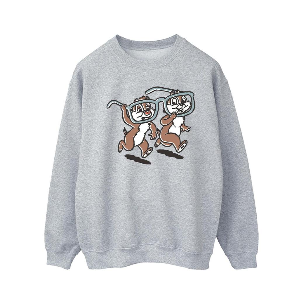 Disney Mens Chip Â´n Dale Glasses Sweatshirt