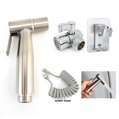 Splitter Handtoilette Bidet Sprayer Set Kit Edelstahl 2m 3m Wasserschlauch Ventil Selbstreinigender Handhahn WC Badezimmer Duschkopf