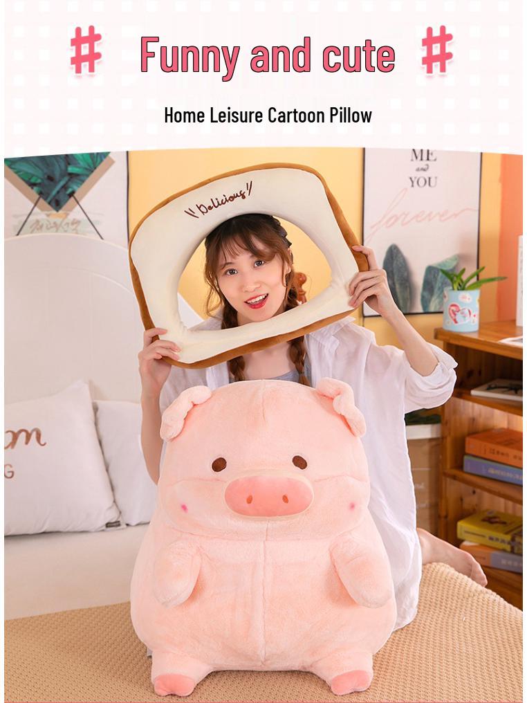 Omámené Prasátko Plyšový Polštář - Toast Lulu Kreslený Společník