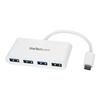 Startech USB-C-hub - 4 porter USB 3.0 - USB-C til 4x USB-A - Bussdrevet - Hvit