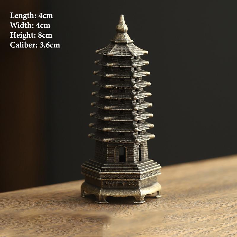 Vintage Alloy Incense Burner Stick Holder Three Legged Hollow Out Mini Sandalwood Censer Incense Burner Home Decoration