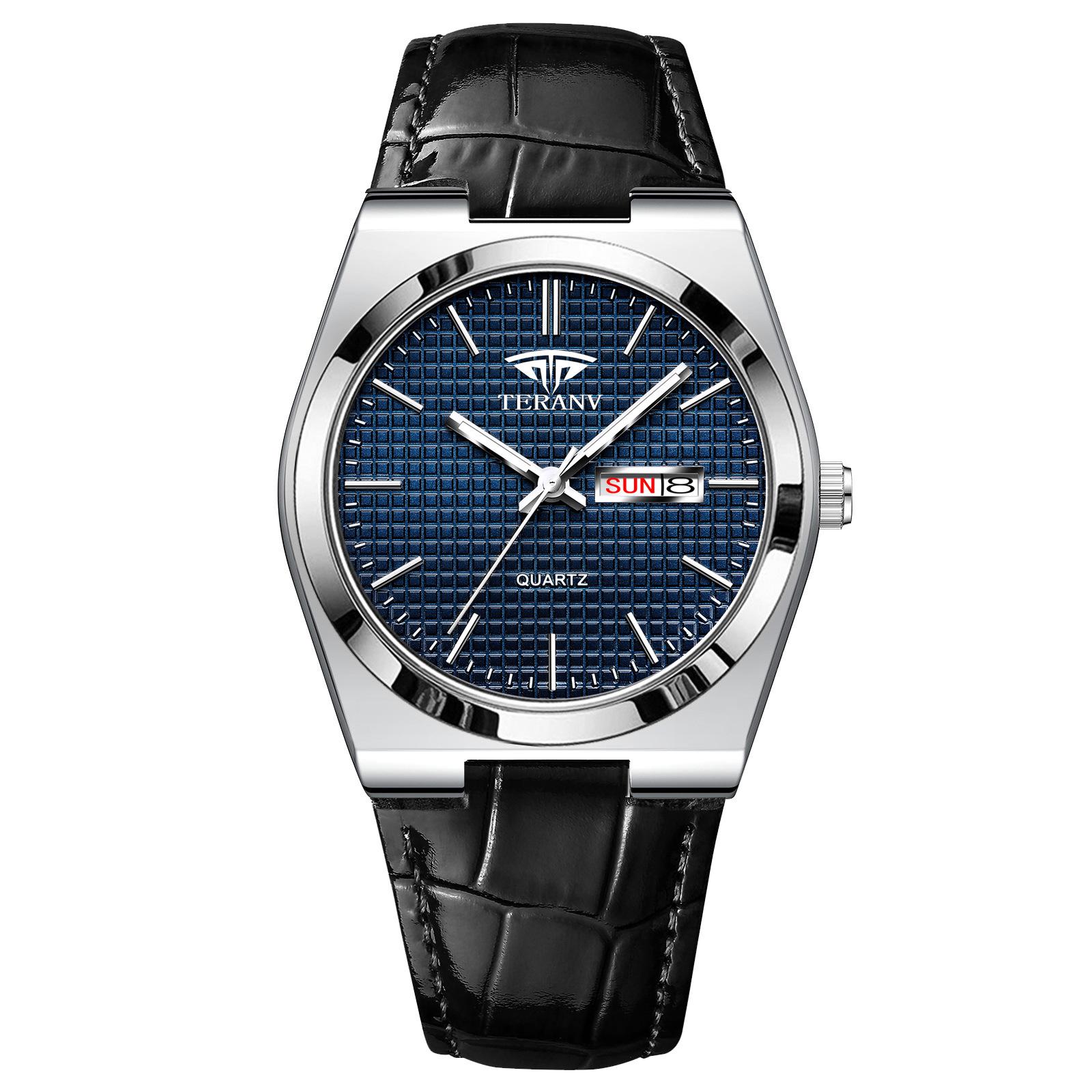 New Men s Ultra-thin Luminous Waterproof Steel Band Watch with Double Calendar - Fashionable, Hot Selling Model