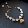 Bracelet en nacre perle d'eau zircon design sens tête de chat bracelet célébrité Internet tempérament bijoux femmes