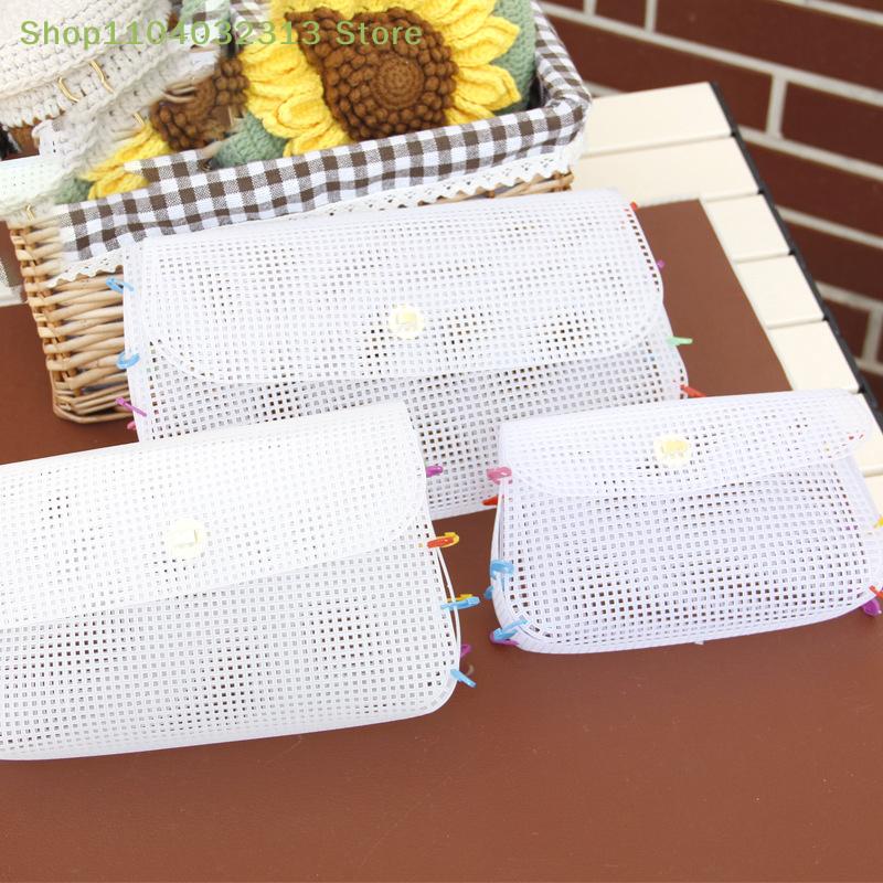 Auxiliary Weaving Plastic Sewing Weaving Material For Mesh Kit Weaving Shoulder Bag Plastic Mesh Cloth DIY Making Weaving Bag
