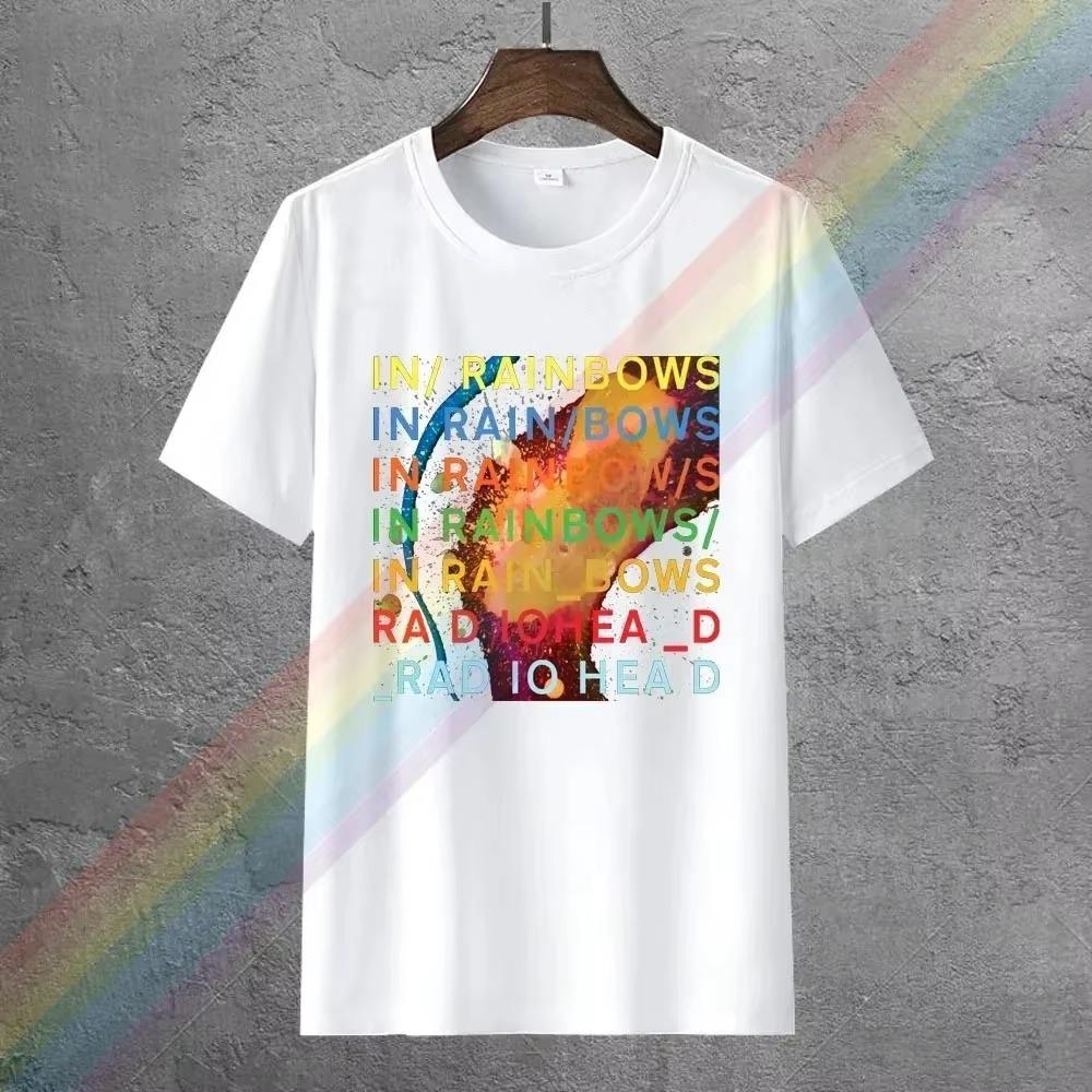Radiohead in Rainbows Rock Radiohead Černé tričko S-5Xl Pánské bavlněné tričko Módní pánské tričko Obyčejné