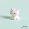 Flocked Cat Decor Fluffy Resin Animal Figures Cute Mini Desk Ornament Car Dashboard Accessory DIY Craft Supplies