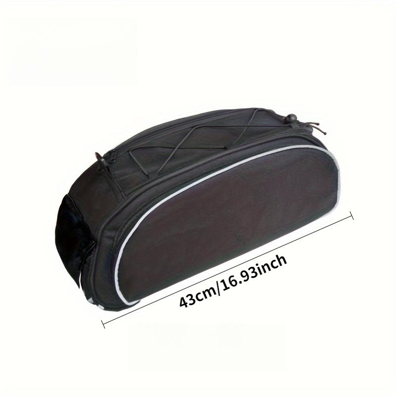 1pc Bike Bag Rear Rack Bag Universal Bike Seat Bag with Removable Shoulder Strap Large Capacity Bicycle Storage Bag