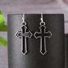 Fashion Exaggerated Hollow Cross Ins Trend Retro Punk Style Earrings