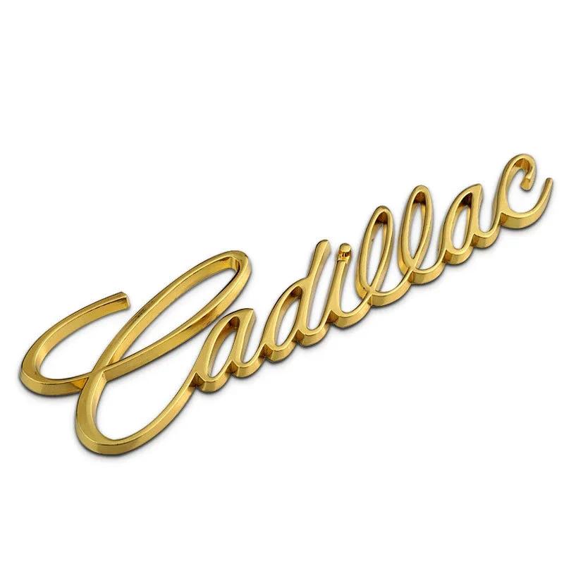 Für Cadillac Buchstaben Escalade CT5 CT6 XT5 XT6 DTS SLS XLR ATS SRX Tiburon Logo Metall Auto Seitenkotflügel Heckaufkleber Zubehör