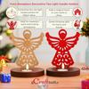 Fairy Showpiece Decorative Tea Light Candle Holders(Set of 2, Wooden Red Golden)Tea Light Holders|Diwali Christmas Decoration Items