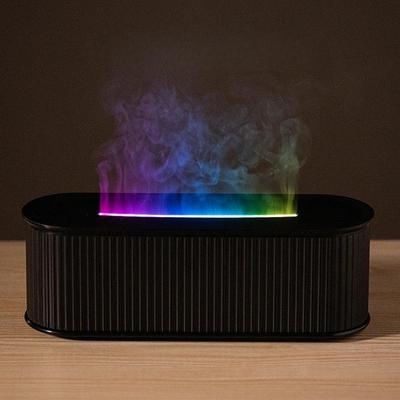 USB Kleurrijke Vlam Essentiële Olie Diffuser voor Thuis Kantoor Timerfunctie