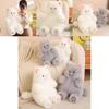 Adorable Long Haired Cat Plush Doll Soft Stuffed Animal Toy For Girls Birthday Gift