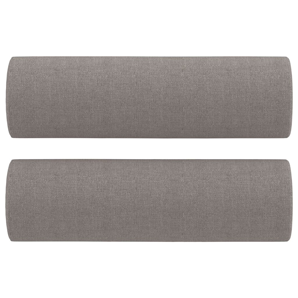 3 Piece Sofa Set with Cushions Taupe Fabric