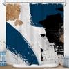 Black Shower Curtain Bathroom Decorative Abstract Modern Art Printed Shower Curtain Waterproof 12 Pack Plastic Hook