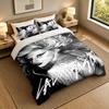 Juego de Ropa de Cama de 3 PiezasLady Gaga Sábana Suave y Dos Fundas de Almohada Decoración para Dormitorio del Hogar