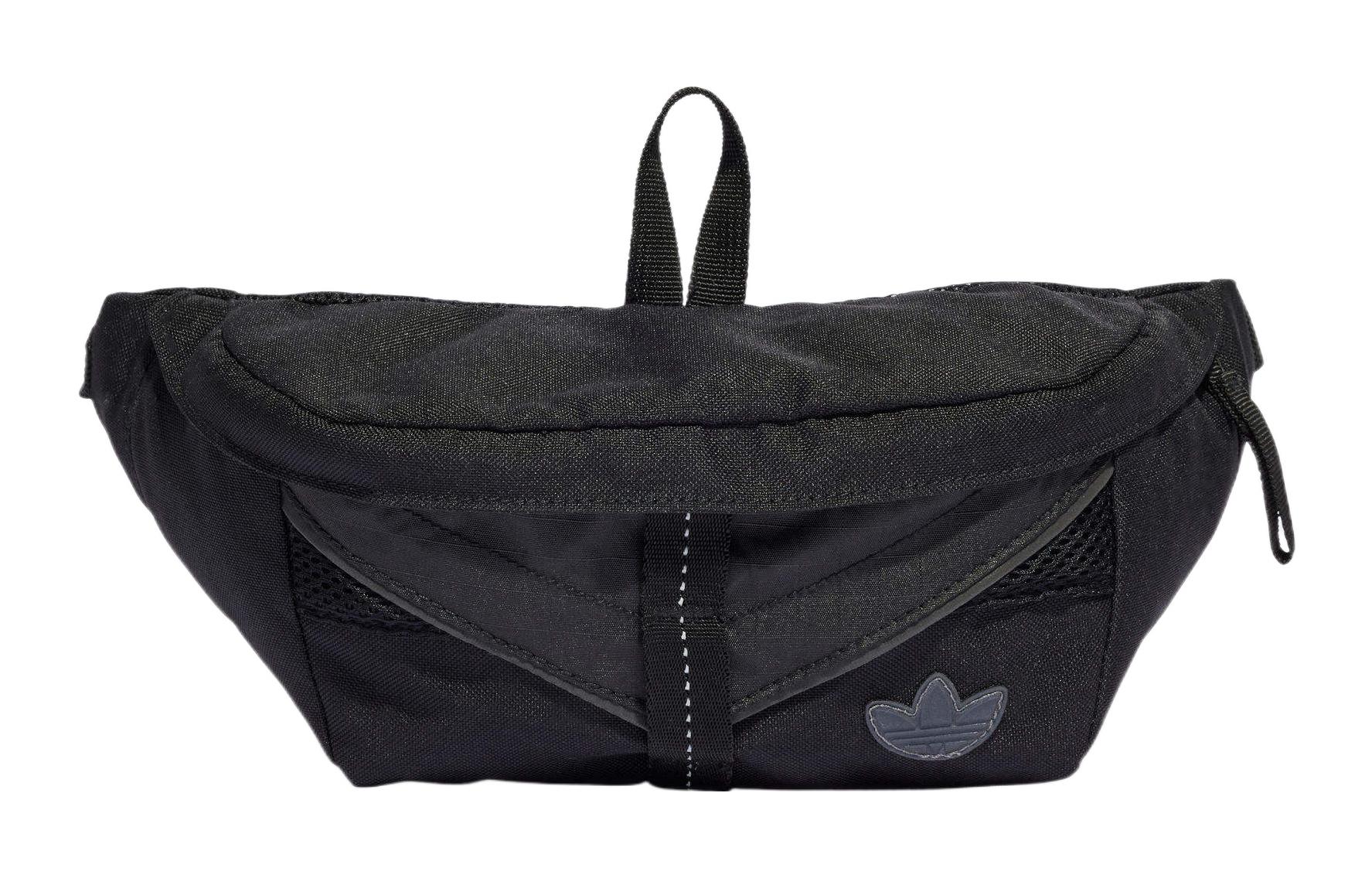 Adidas Originals Trefoil Recycled Polyester Plain Weave Fabric Fanny Pack Regular Men s Black IM1137