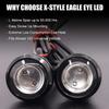 X-STYLE Daylight, Eagle Eye, LED, 0.9 Inches (23 Mm), Bolt Type, Spotlight, Cow Eyes,