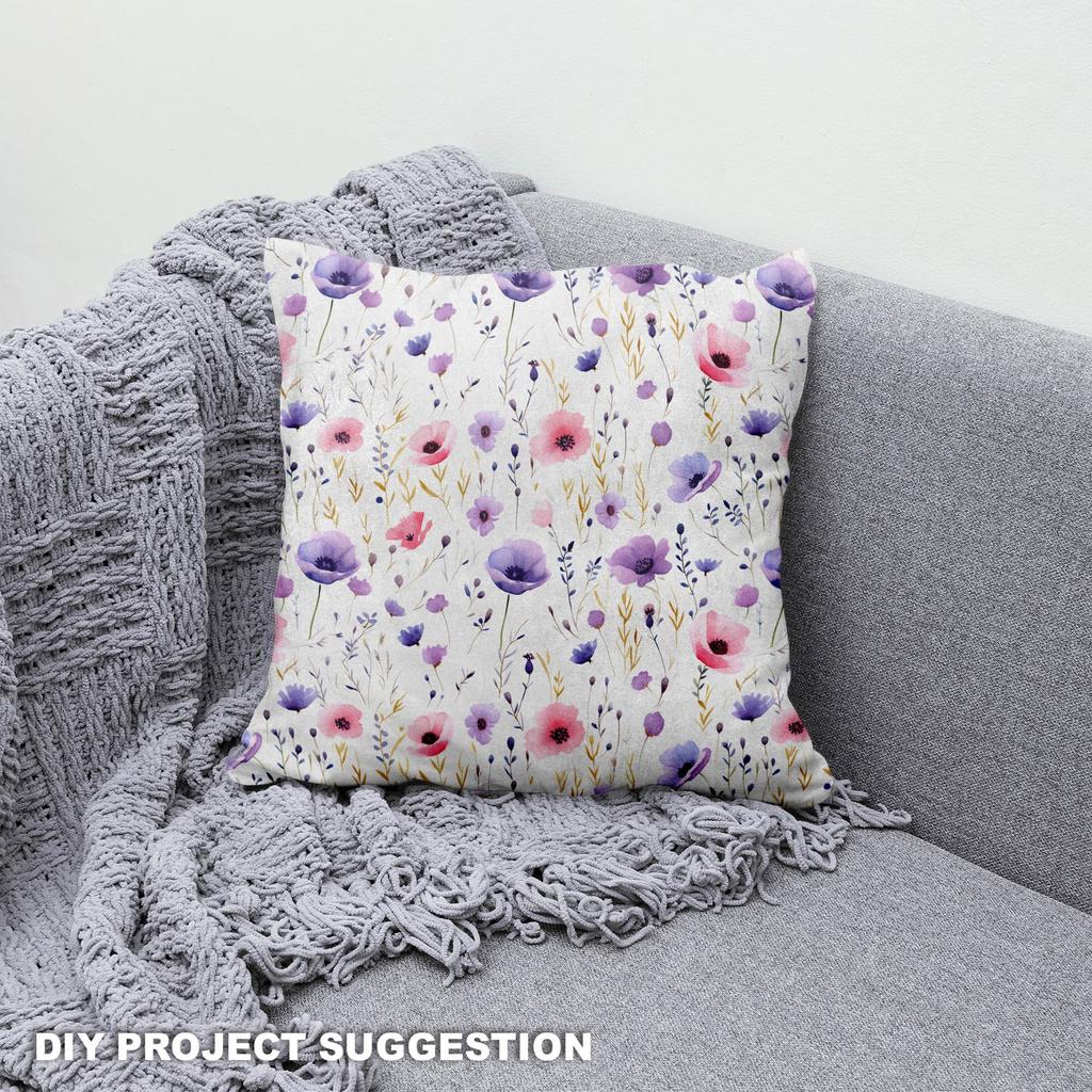 Royal Samt Stoff Polyester Zum Nähen - Motiv Blumen - Rdx2503