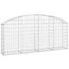 VidaXL Panier de Gabions Arqué Cage à Gabion Mur de Gabion Panier à Pierre Gabion pour Pierre Jardin Patio Extérieur 153464