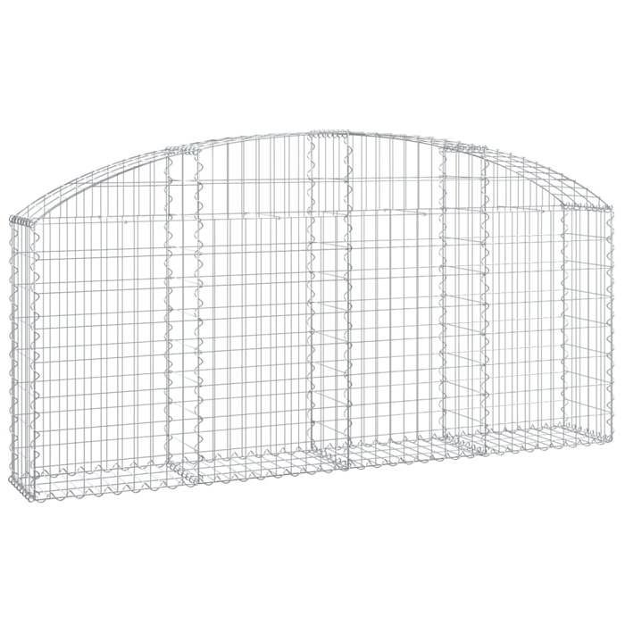 VidaXL Panier de Gabions Arqué Cage à Gabion Mur de Gabion Panier à Pierre Gabion pour Pierre Jardin Patio Extérieur 153464