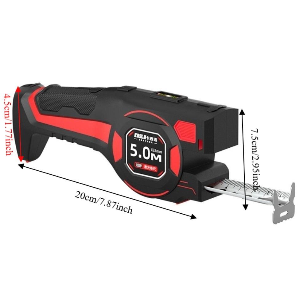 Retractable Digital Tape Measure 3-in-1 Laser Rangefinder Measuring Tool Laser Level  Construction