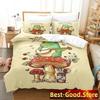 Top Cartoon Cottagecore Frog Mushroom 3D Bedding Set Duvet Cover Quilt Cover Pillowcase Comforter king Queen Size Boys Adult