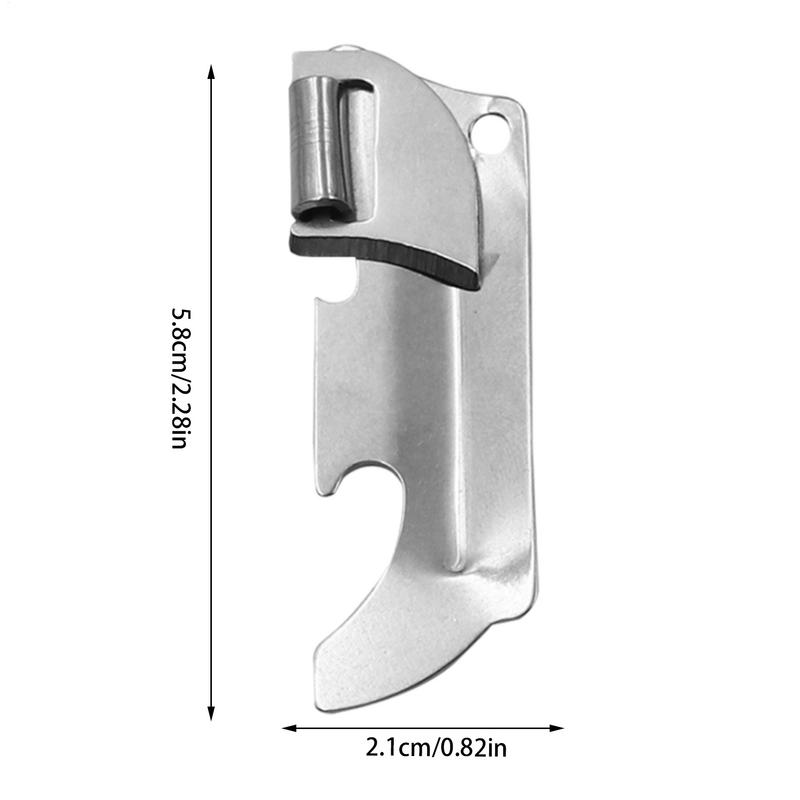 Portable Bottle Jar Opener Stainless Steel Hand Held Can Opener Safe Cut Can Kitchen Gadget For Emergency Bottle Opener Party