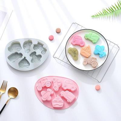 Stampi in Silicone per Cioccolato 3D Auto d'Epoca Treno Aereo Stampo in Silicone per Torta Fai-da-te Vassoi Strumenti per la Cottura per Caramelle Mousse