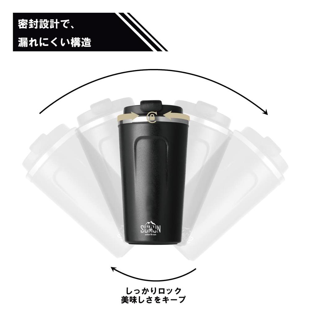 Tumbler with Vacuum Stainless Double Direct Direct Cafe Drinking Students Lid, Insulated, 510ml, Steel, Heat/Cold, Structure, Drinking, Coffee, Style,