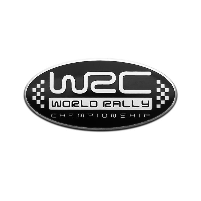 

3D Aluminium Car Styling WRC Logo Badge World Rally Championship Adhesive Emblem Trunk Fender Badge For WRC Car Accessories