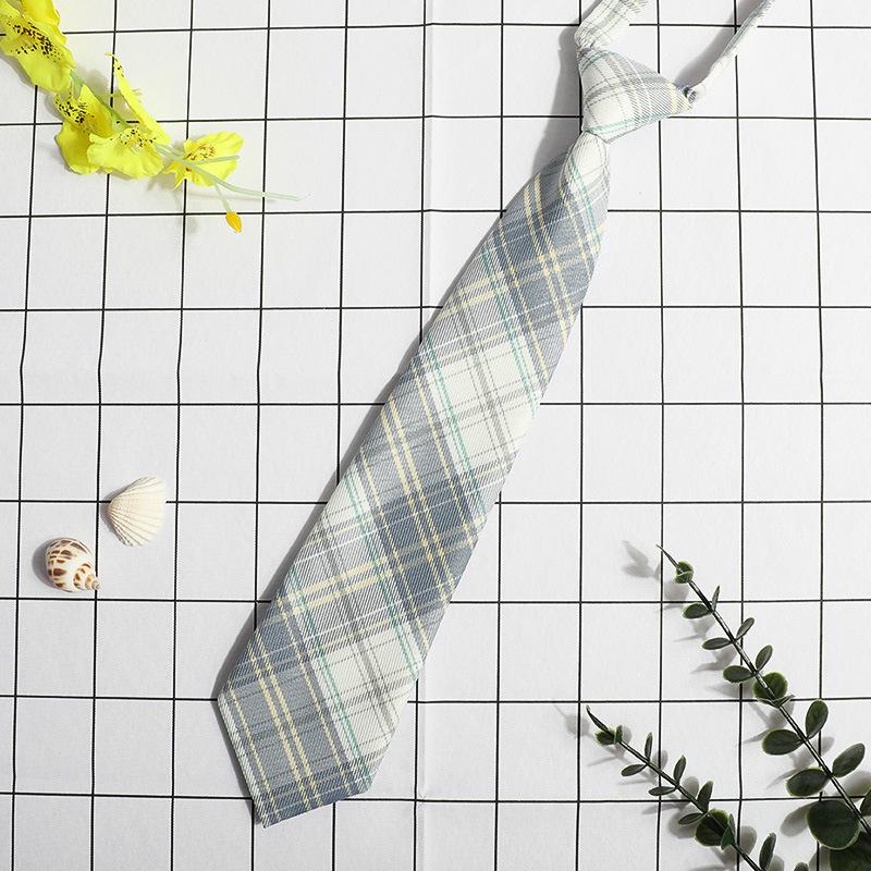 Jk Small Tie Female College Style Lazy Japanese Plaid Uniform Shirt Tie Student Ins Men'S And Women'S Short Styles Free Of Charge