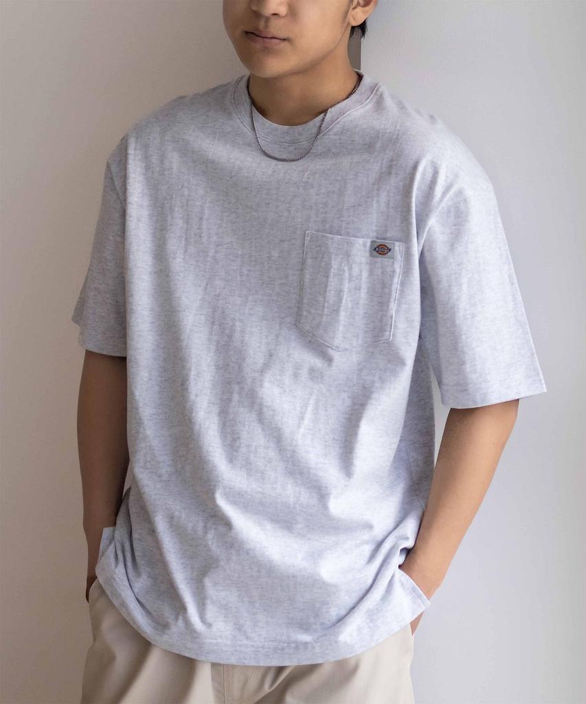 Dickies Men's Short Sleeve T-Shirt, 100% Cotton, Side Slit, Sumikuro (Size L)