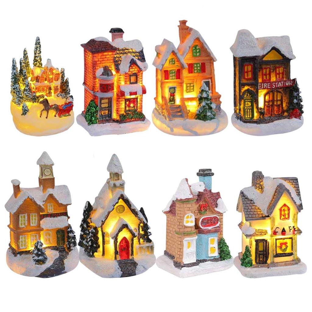 iikuru Christmas Light Christmas House Indoor Home Accessories Set Decorations, 4-Piece Set, Decorations, Decor, Decor, Accessories, (YA272)