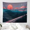 Aesthetics Sunset Starry Night Sky Moon Landscape Background Bedside Living Room Dormitory Decoration Tapestry