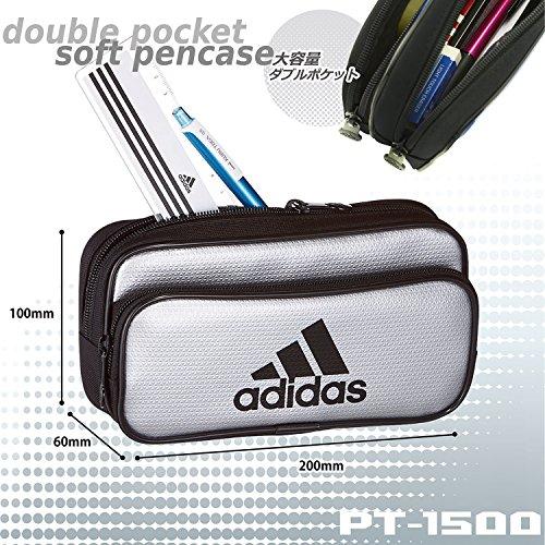 Mitsubishi Pencil Adidas Federmäppchen AI04 Silber Gold Emaille Doppel pocket PT1500AI04S24