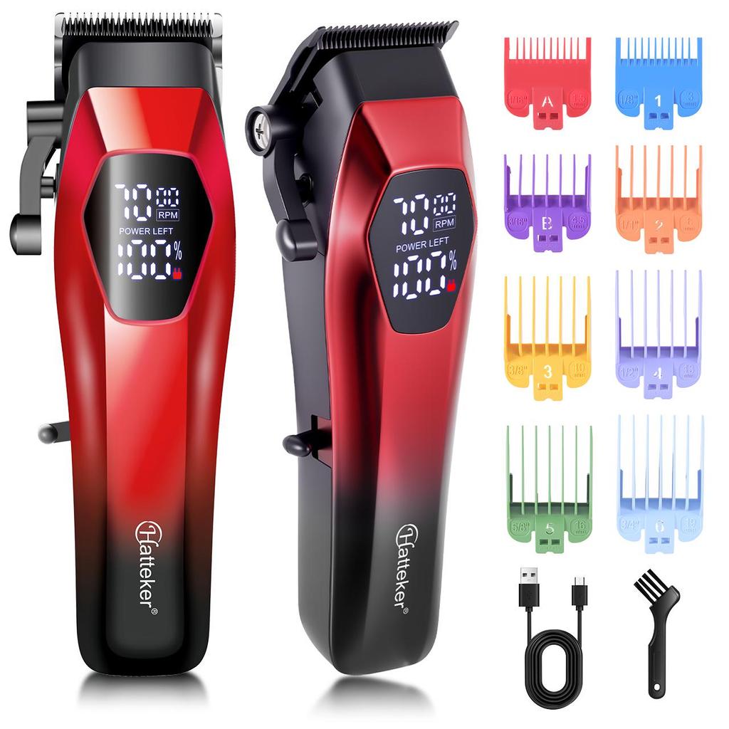 Hatteker Electric Hair Clipper Professional Barber-Grade with Digital Display Gradient Shaving Trimmer for Precision