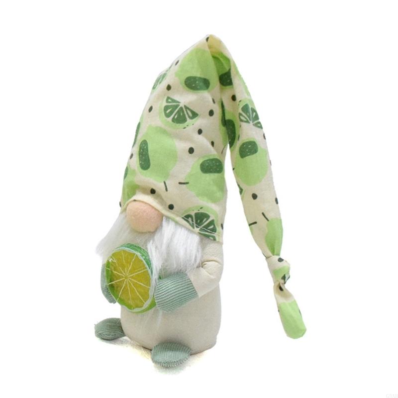 G5AB Stuffed Swedish Gnome Colorful Lemon Gnome Spring Celebration Decors Artificial Gift for Women Family Colleague