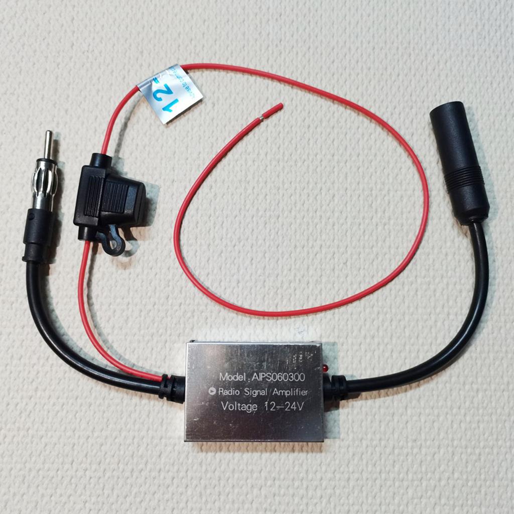 Car Stereo FM Radio Signal Antenna Aerial Signal Amp Signal Amplifier Universal Auto Boat Vehicle Antenna Signal Booster