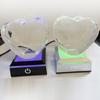 Custom Modern Heart-shaped Crystal for Photo Frame Engraved Glass Solid K9 Crystal Home Decor Gift Box