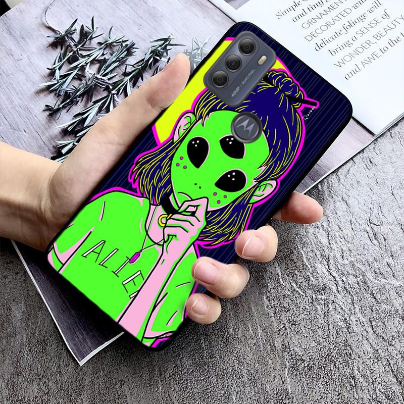 Alien UFO Phone Case for Motorola Moto E7 Plus E32 E20 E40 Edge 20 Lite G22 G52 G20 G30 G100 G60 G50 G10 G Pure G Stylus