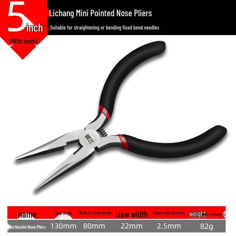 5-Inch Handmade Mini Pliers: Needle-Nose, Diagonal, Slip-Joint, Wire Cutters, Bent-Nose